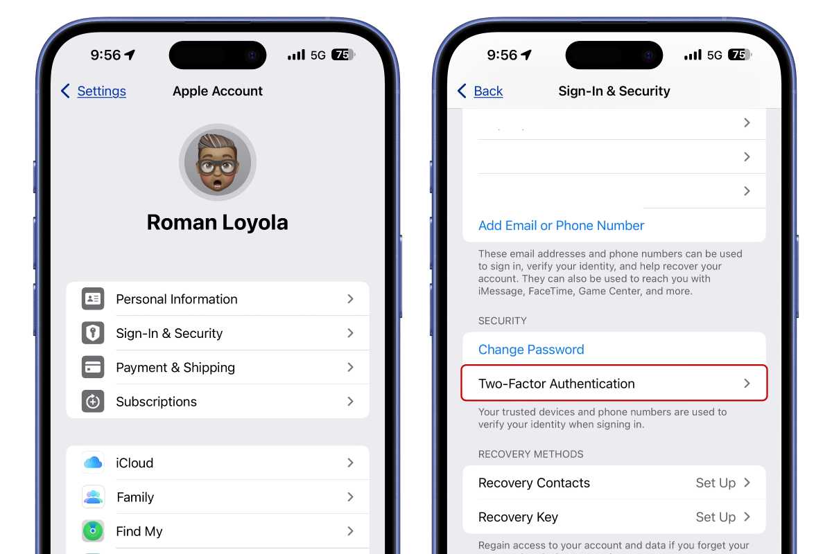 apple account two factor authentication