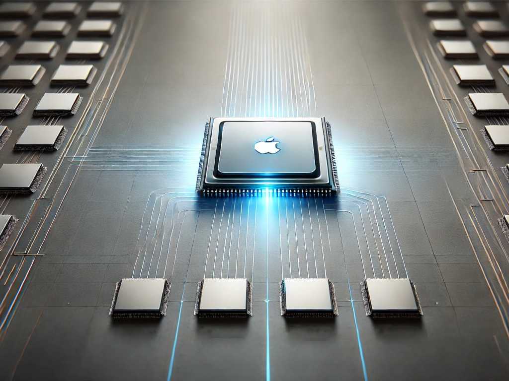 AI genererad bild av ett Apple chipp