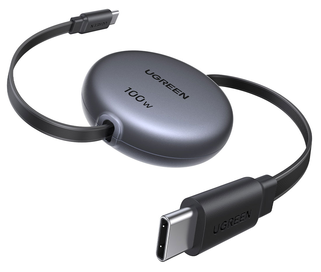 Ugreen Nexode Retractable USB-C Cable 100W &ndash; Best retractable short 100W USB-C cable